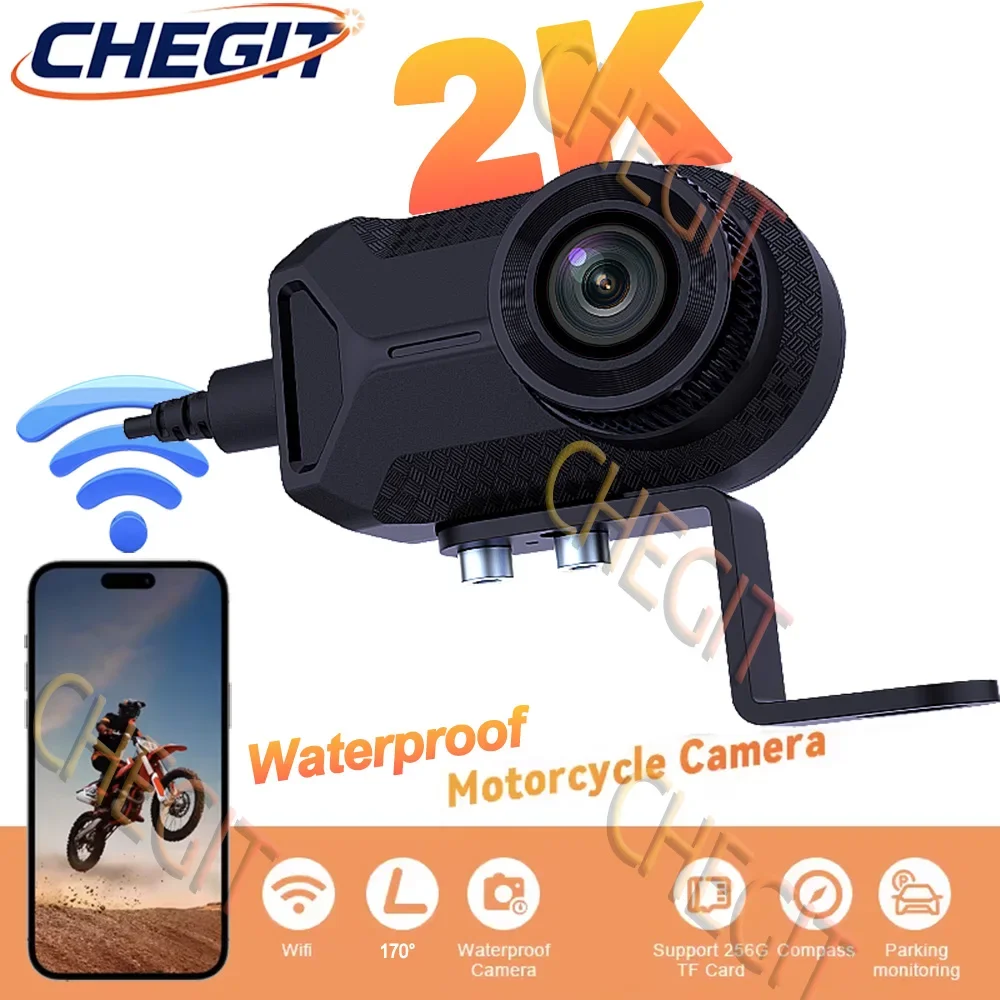 

Новый 2K QHD мотоцикл для вождения WIFI IP66 Водонепроницаемая видеорегистратор DVR Передняя камера Горный электрический велосипед Велосипедная камера для мотоцикла