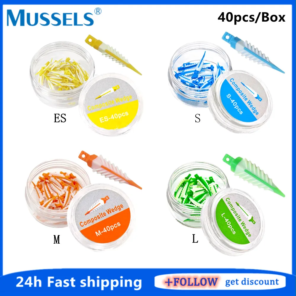 

40pcs/Box Dental Interdental Wedges Sealing Composite Wedge Silicone Adaptive Teeth Gap Wedge Dentist Material Tooth Restoration