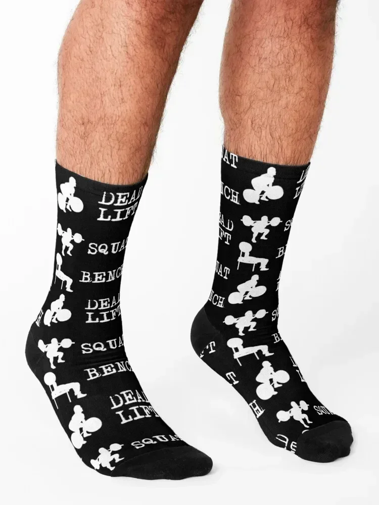 Squat Bench Deadlift Power Lifting powerlifting Socks cotton Toe sports retro floral Ladies Socks Men's