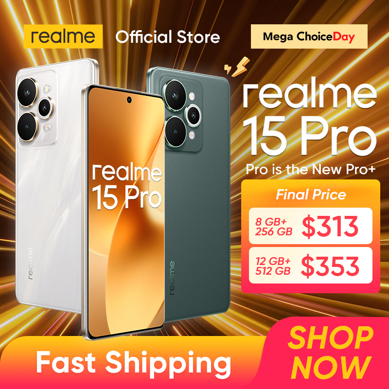  realme 15 Pro 5G Smartphone Snapdragon 7 Gen 4 Chipset 7000mAh Battery 80W Charge Triple 50MP Camera 6.8" 144Hz 