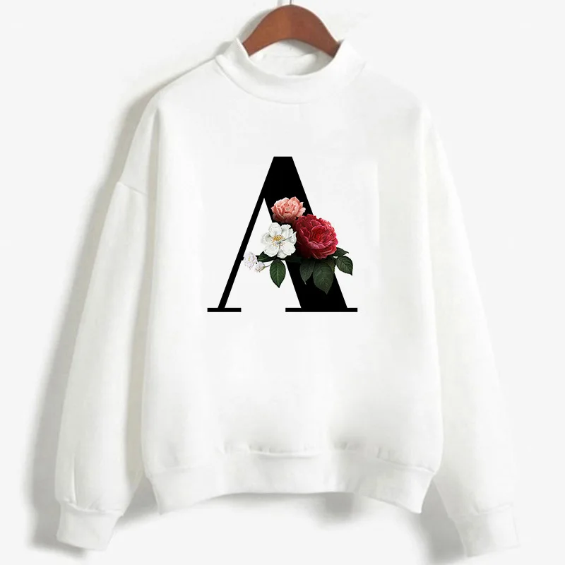 Explosive New 26-letter High-neck Long-sleeved Hoodie Autumn and Winter Hot Sales Sweatshirt Streetwear Women