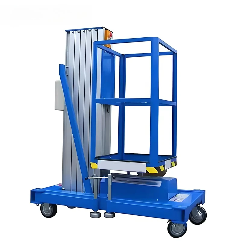 Electric Double Aluminum Alloy Platform 150kg 4m 6m 8m 10m Scissor Lift Platform for One Man Lift