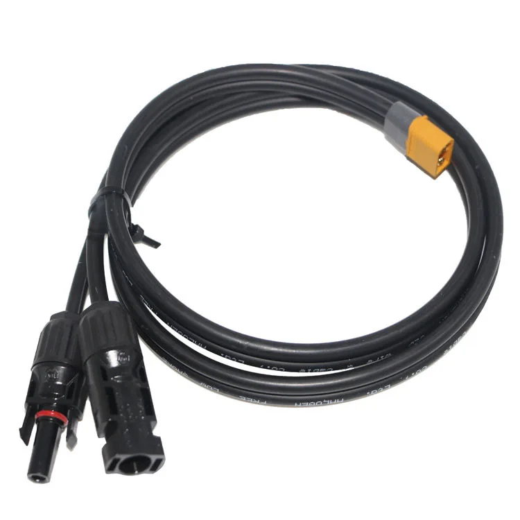 DC1500V 4mm2 Solar Panel Connector to XT60H-M Connector Cable PV Cable for Portable Power Station
