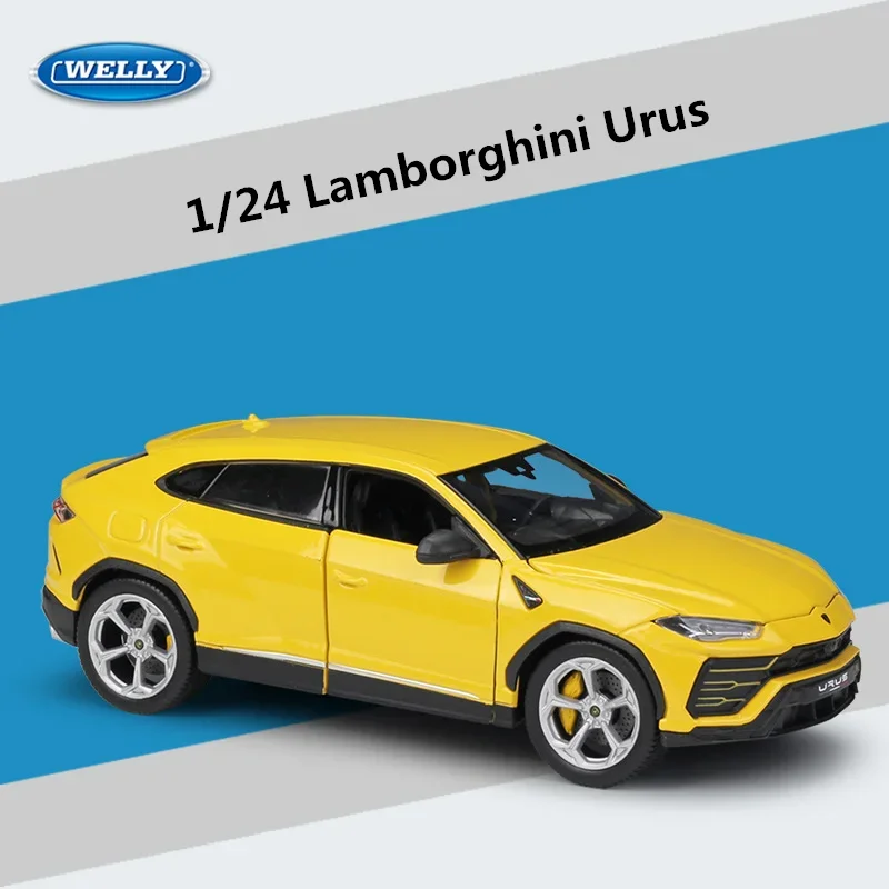 

Модель гоночного автомобиля WELLY 1:24 Lamborghini Urus SUV из сплава, модель спортивного автомобиля из литого металла, имитация коллекционных игрушек для мальчиков