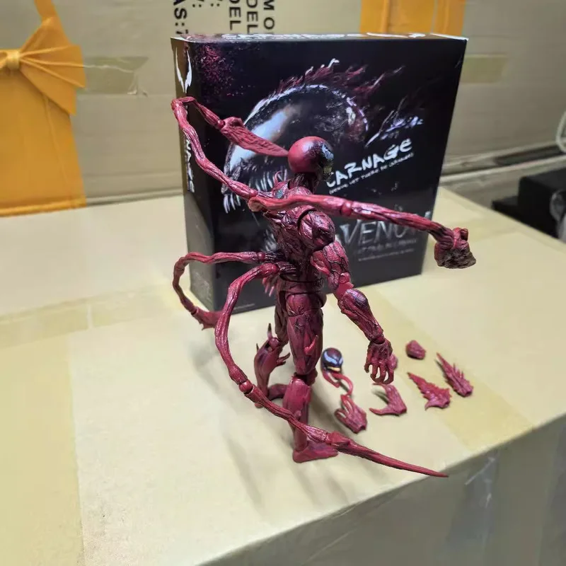 22cm Pvc Carnage Venom Action Figure Ml Legends Shf Spider-man Figuras Toys Manga Figurine Collection Model Gift For Children