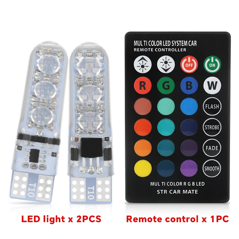 T10 12V color adjustable automotive width light Interior light license plate small bulb