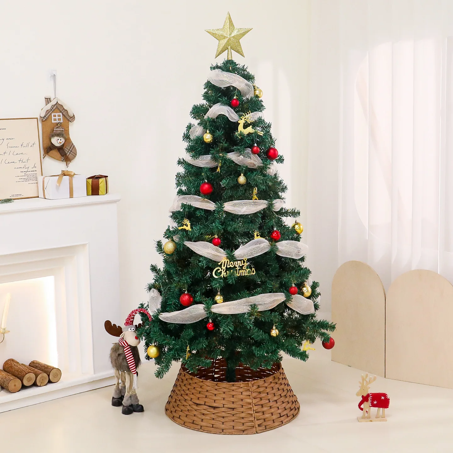 Christmas Tree Pre-Lit Artific - Star Tree Topper ulasan dan harga