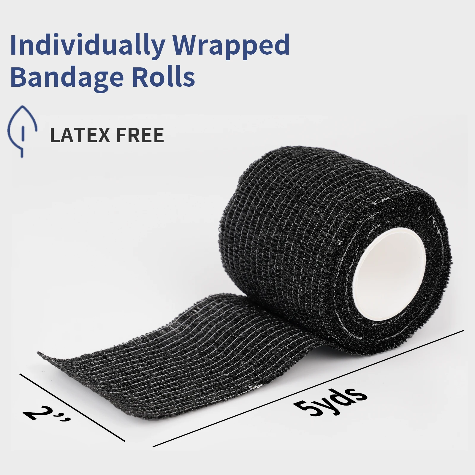 2/4/6PCS Tattoo Grip Cover Wrap Benda nera usa e getta per accessori per tubi a nastro per macchine per bende con impugnatura per tatuaggi