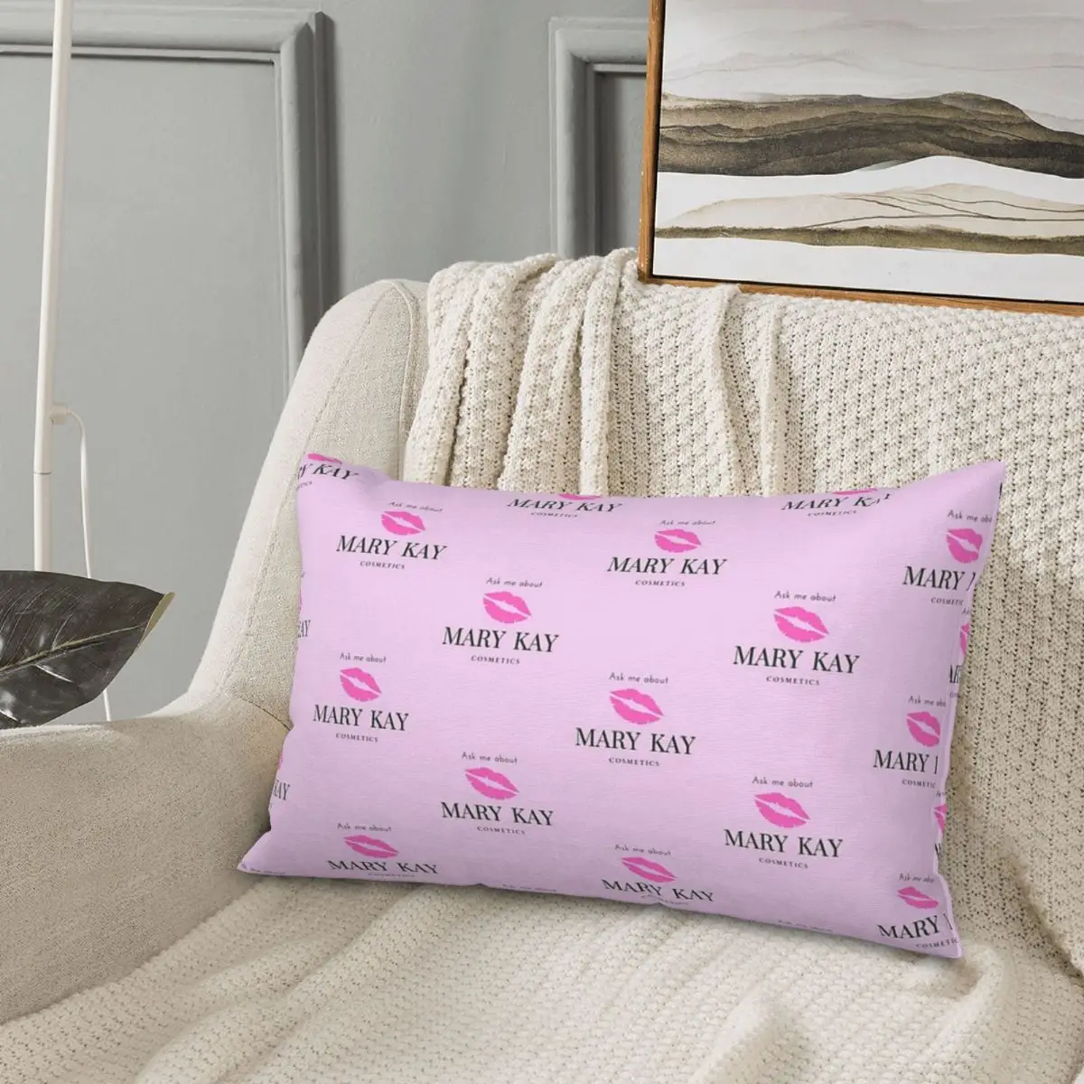 Pergunte-me sobre mary kay cosméticos retângulo fronha capa de almofada decoração quarto cama casa conforto lance travesseiro