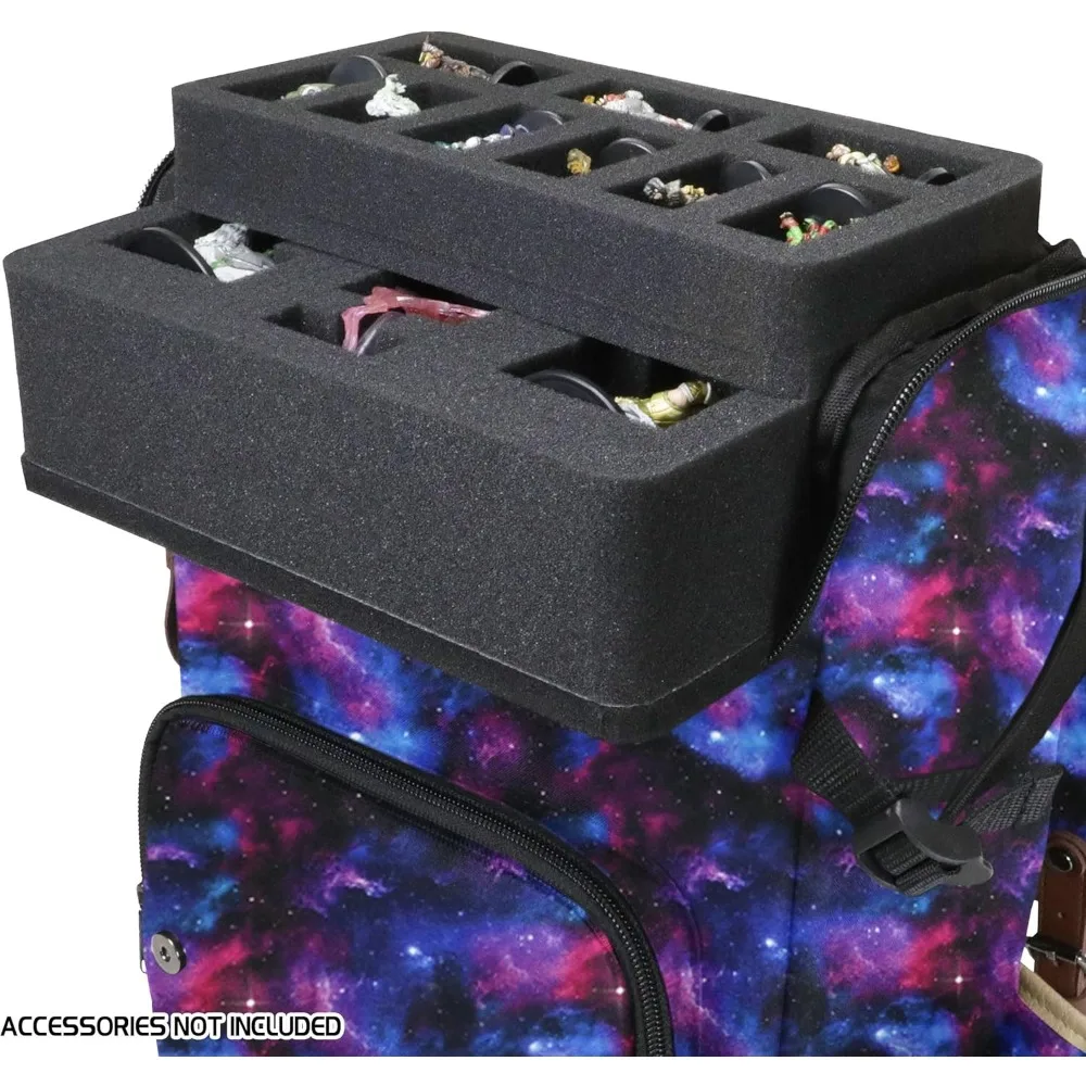 حقيبة ظهر RPG أنيقة للزنزانات والتنينات - حقيبة سفر مع مساحة لـ 4 كتب وموثق، مثالية لعشاق DnD