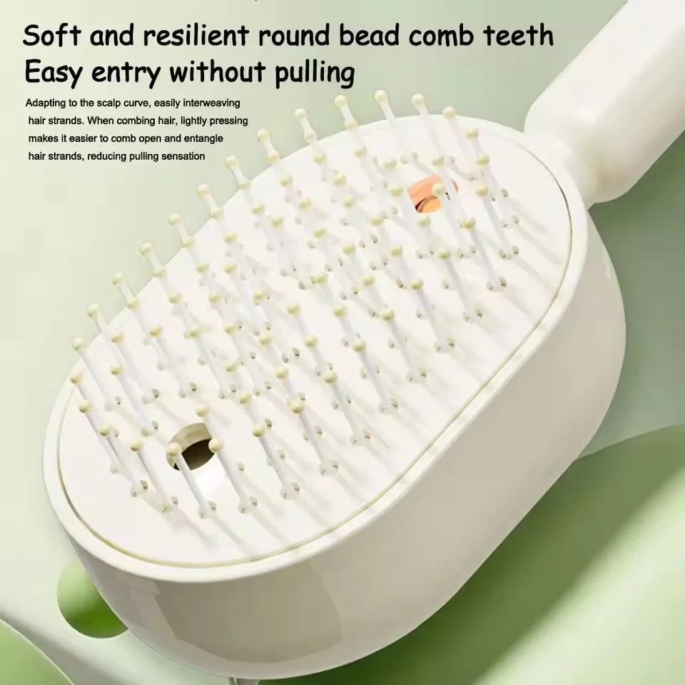 New Electric Hair Care Comb with Spray and Massage, Antistatic, Self-Cleaning, Hair Oil Applicator for Women and Girls image 3