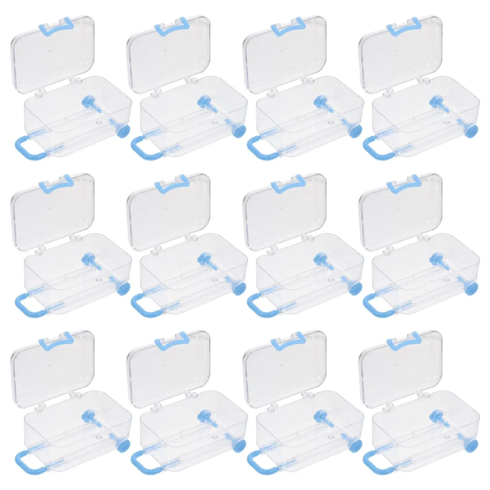 

12 Pcs Premium Material Creative Suitcase Design Wedding Candy Box Gift Party Favor Storage Elegant Fashionable Sweet Happy