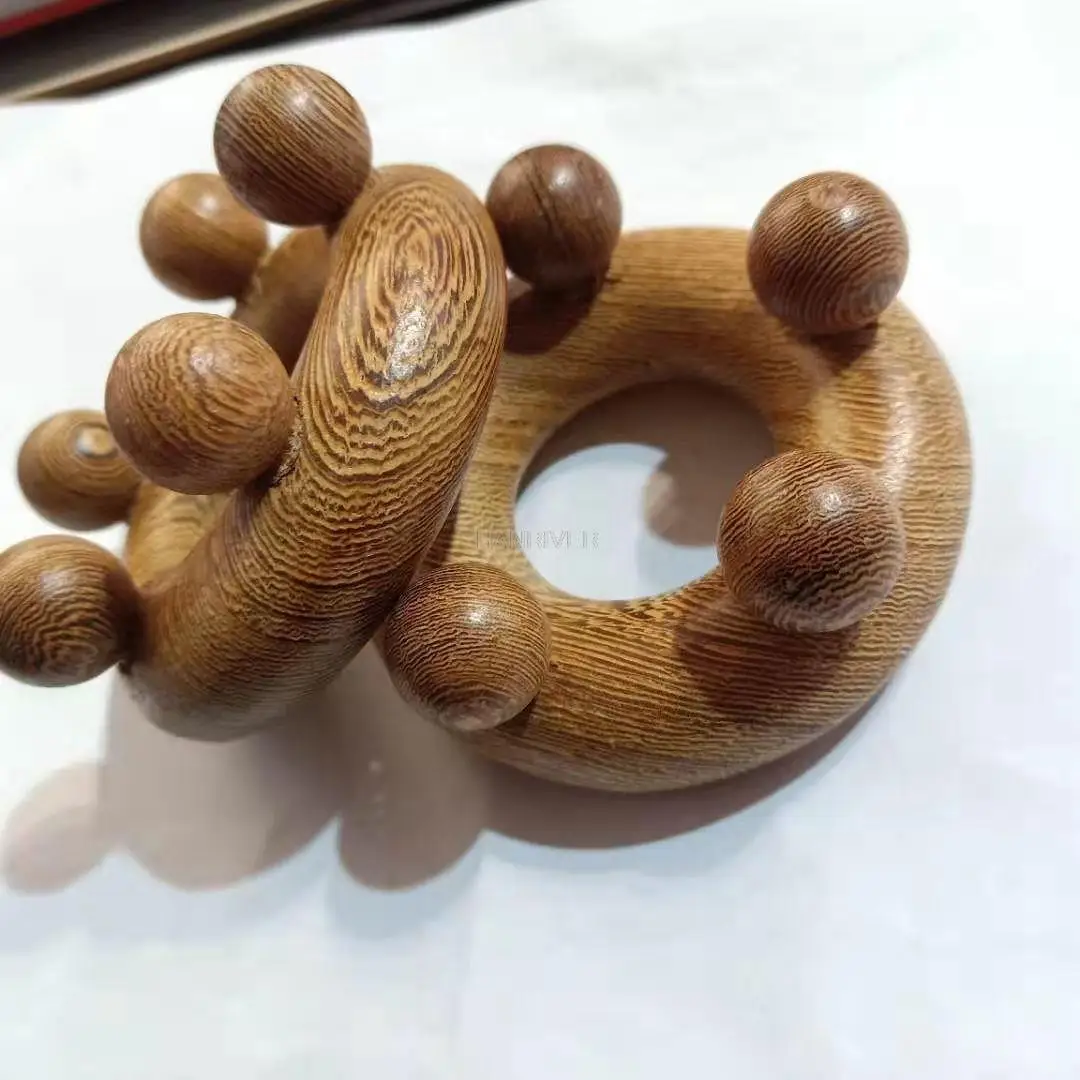 

Деревянный массажер из венге, массажная головка, лицо, ручной массажер для массажа лица с меридианом, массажный мяч