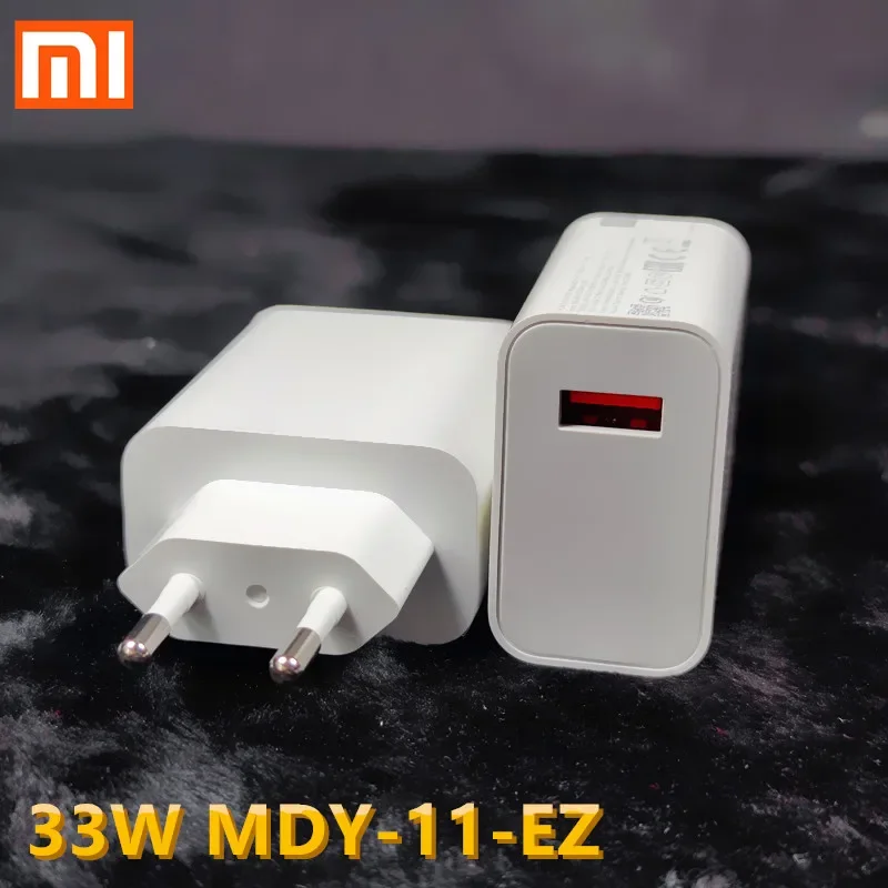 Original Xiaomi 33W Fast Charger EU Turbo Charge 2M 1.5M Type C Cable For Mi 10 9 10T Lite POCO X3 NFC Redmi K40 Note 9 10 Pro