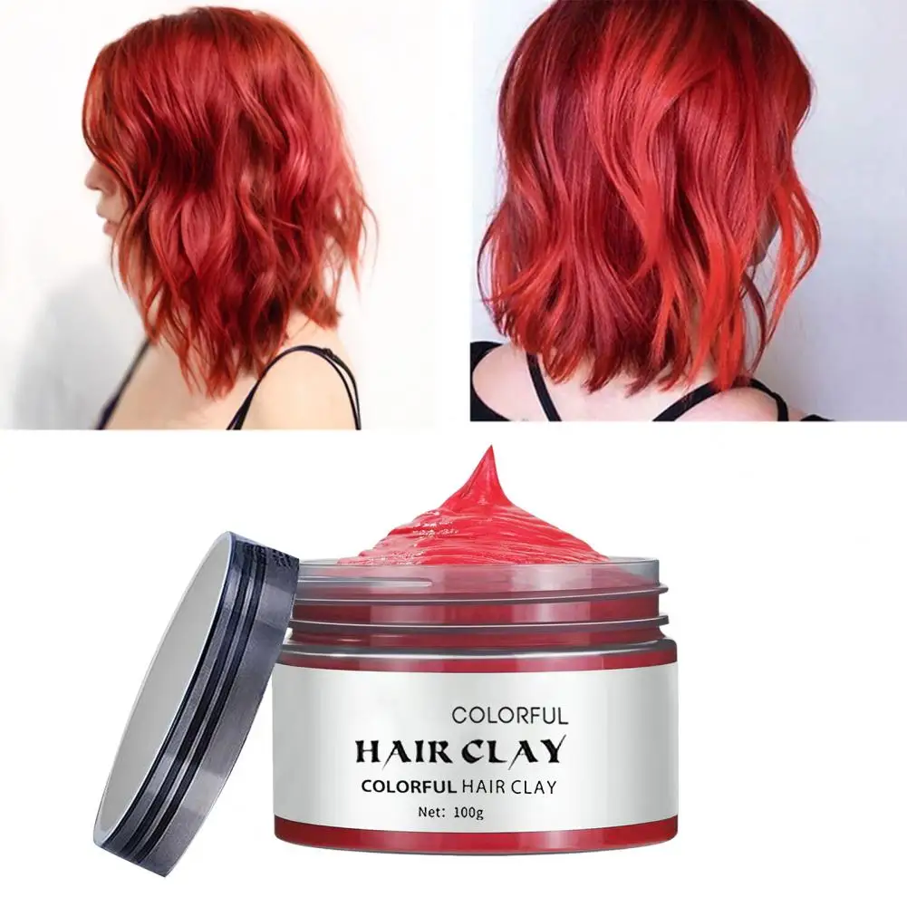 100ML Disposable Hair Dye Cream Colorful Natural Plants Washable Safe Women Instant Hairstyle Temporary Hair Coloring Wax Mud