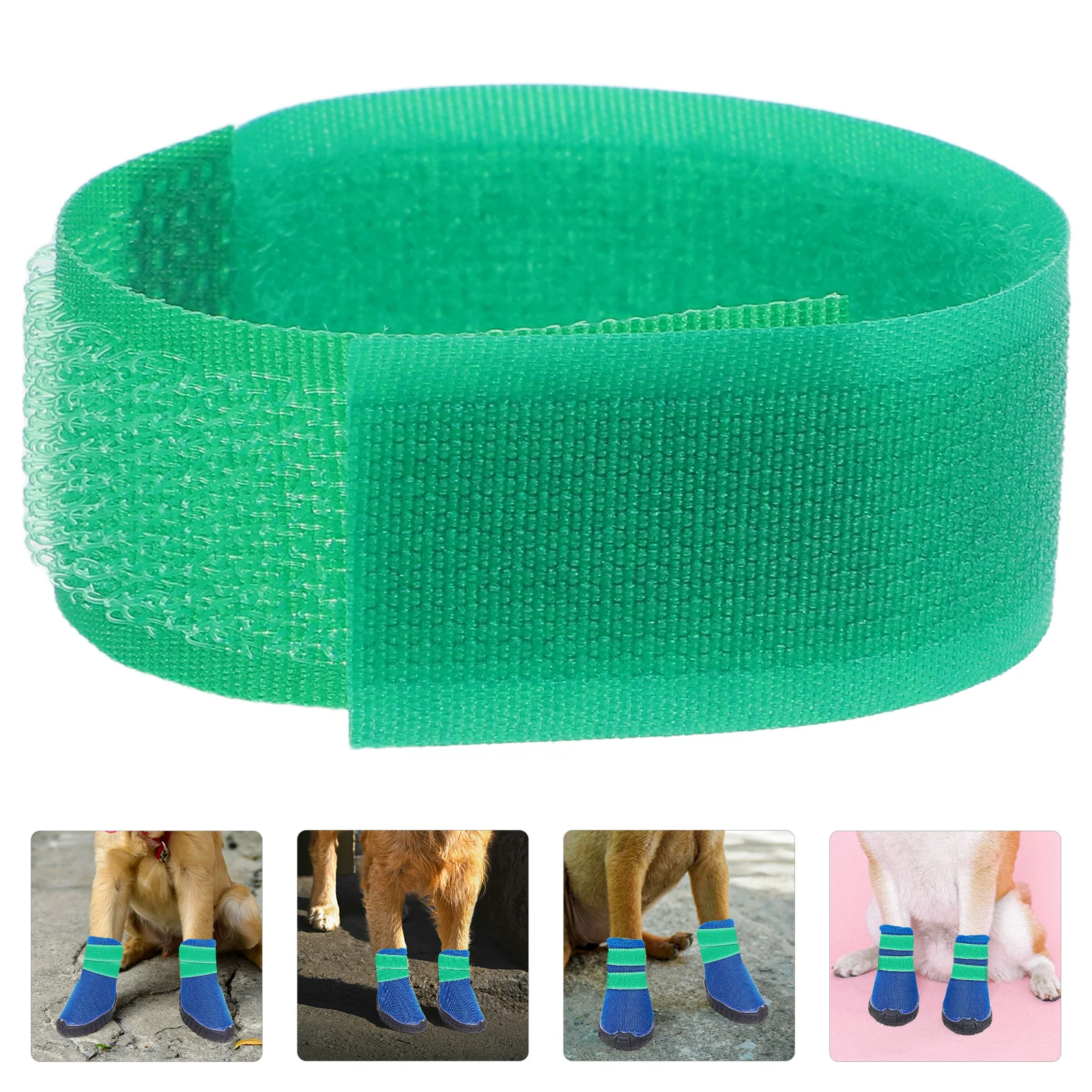 

20Pcs Dog Shoe Fastening Straps Strong Hook and Loop Pet Bootie Securing Bands for Slip Resistant Walking in Rain Mud Protection