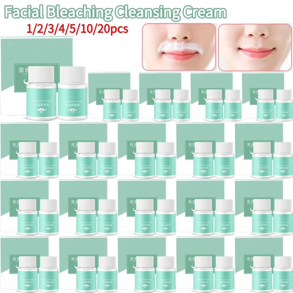Female Facial Beard Bleaching Agents Moisturizing Fading Beard Eyebrow Cream Soothing Moisturizing Cream Whitening Makeup Tools