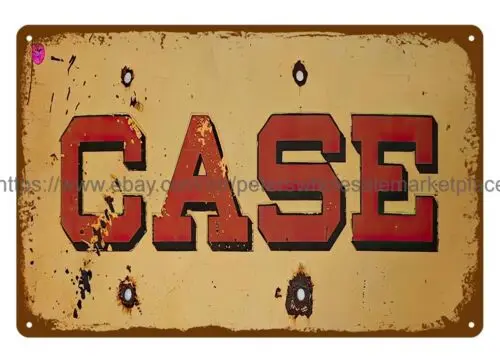 CASE farm machinery tractor metal tin sign man cave wall restaurant pub sign