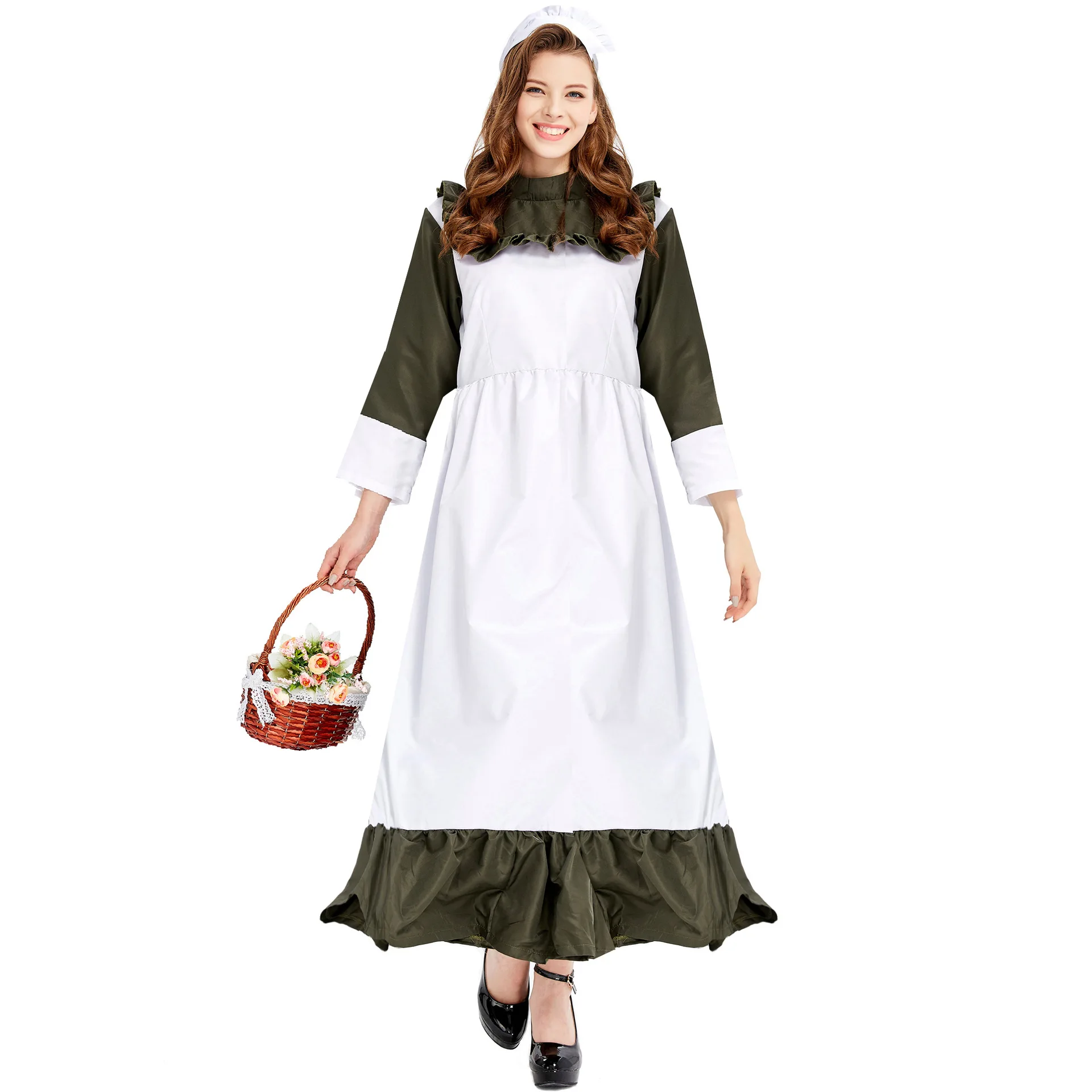 Factory Direct Oktoberfest Maid Costume Halloween Longuette High Waist Gown Oktoberfest Dress