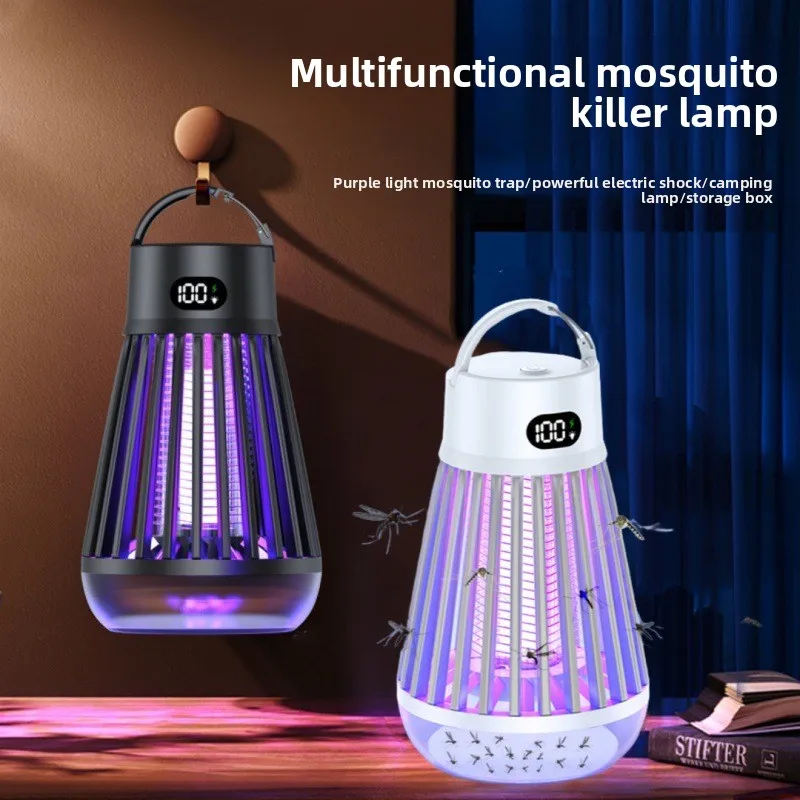 2-in-1-充電式蚊取りランプ-ポータブル虫除け器-2000v-電気ショック蚊取りトラップ-サイレント＆簡単清掃-ホームキャンプ用