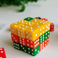 10Pcs 1.6CM Square Dice 6 Sided Dice  D6 Dice Set 6 Faces 16mm Casino Game Dice D6 Dice Square Edges Dice