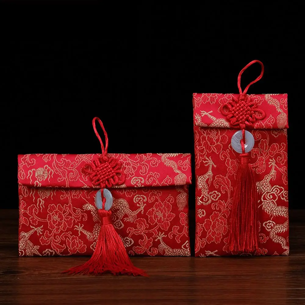 Tassel Design Chinese Wedding Party Gift Wedding Birthday Spring Festival HongBao Red Envelope Money Bags Red Packets