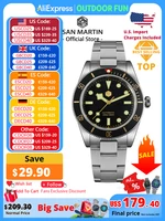 San Martin nuevo 40mm BB58 Retro Reloj de buceo de lujo NH35 relojes mecánicos automáticos para hombres zafiro luminoso 20Bar Reloj SN0008
