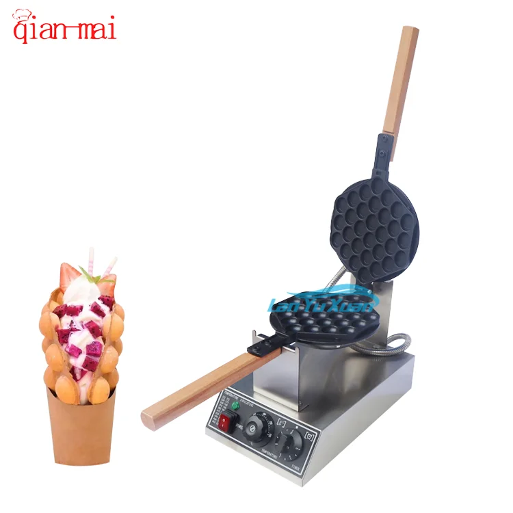 

Snack Equipment Commercial Belgian Waffle Rotary Machine Egg Bubble Maker