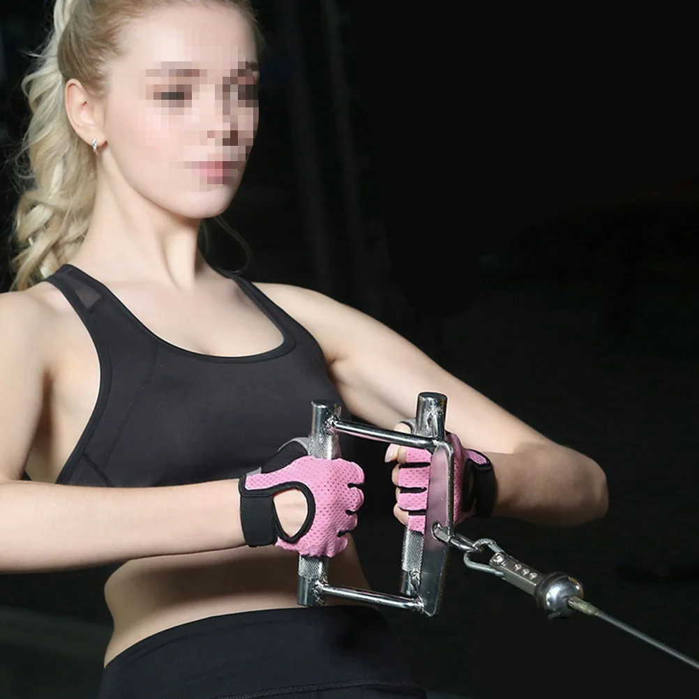 

Women'S Fitness Half Finger Anti-Slip Silicone Palm Breathable Training Gloves For Gym Workout Weightlifting Dumbbell