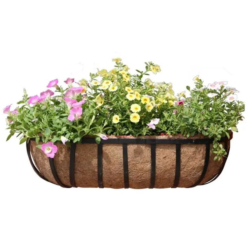 

Natural Fiber Material Hanging Basket Liner Round Shape Coconut Mat Coconut Fiber Liner Coco Liner Replacement Home Gardening