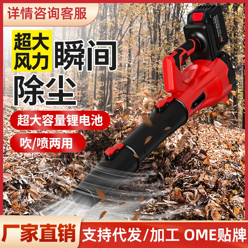 Lithium battery hair dryer strong snow blowing high power industrial blower blowing dust leaf dust collector