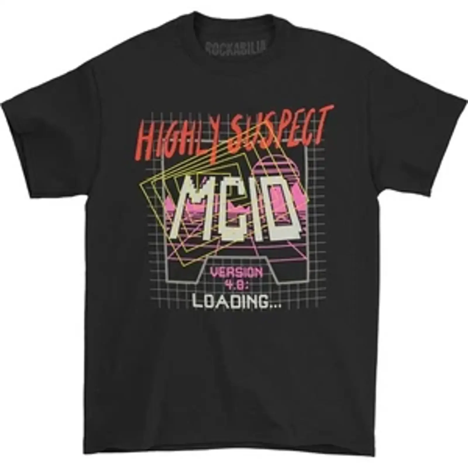 Highly Suspect Game Grid Men's T Shirt Black Small vintage Washed Top For Everyday Wear homme Stylish Soft Slightly Breathable