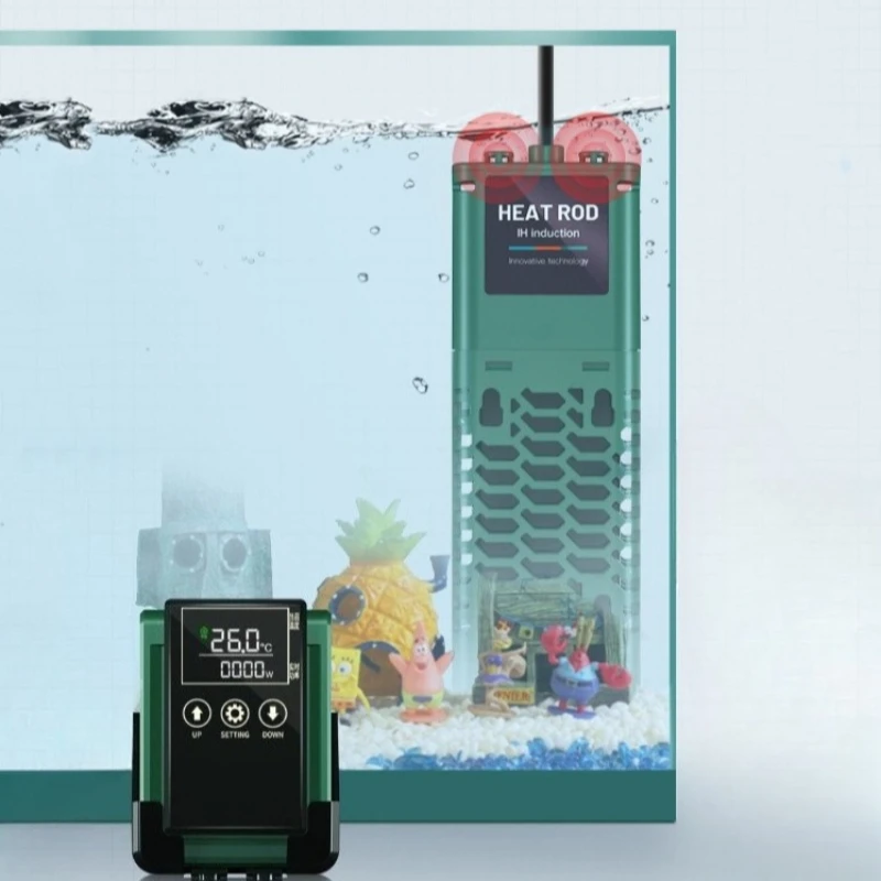 Varilla calefactora inteligente para pecera, conversión de frecuencia, termostato automático, varilla calefactora, pecera subacuática, varillas de calor, calor para terrario