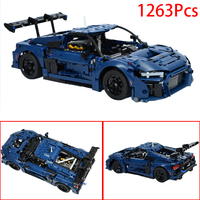 NEW Technical  42154 R8 LMS GT3 Super Sport Car Building Blocks Scale 1:12 Racing Vehicle DIY Assembly Car Bricks Children Gifts