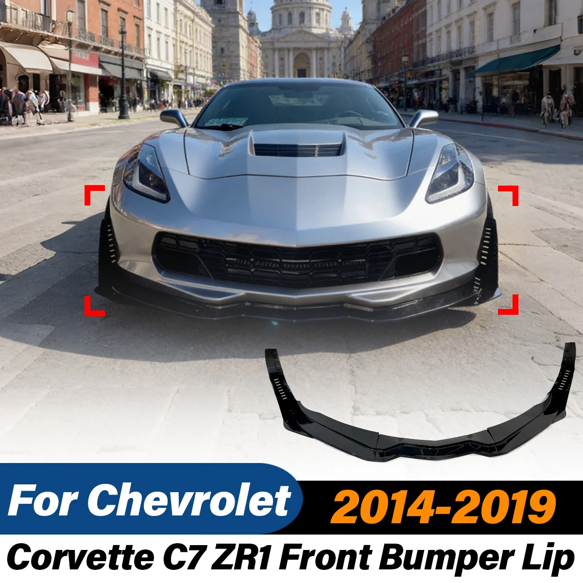 For Chevrolet Corvette C7 ZR1 2014 2015 2016 2017 2018 2019 Front Bumper Lip Chin Spoiler Sports Splitter Trim Car Accessories