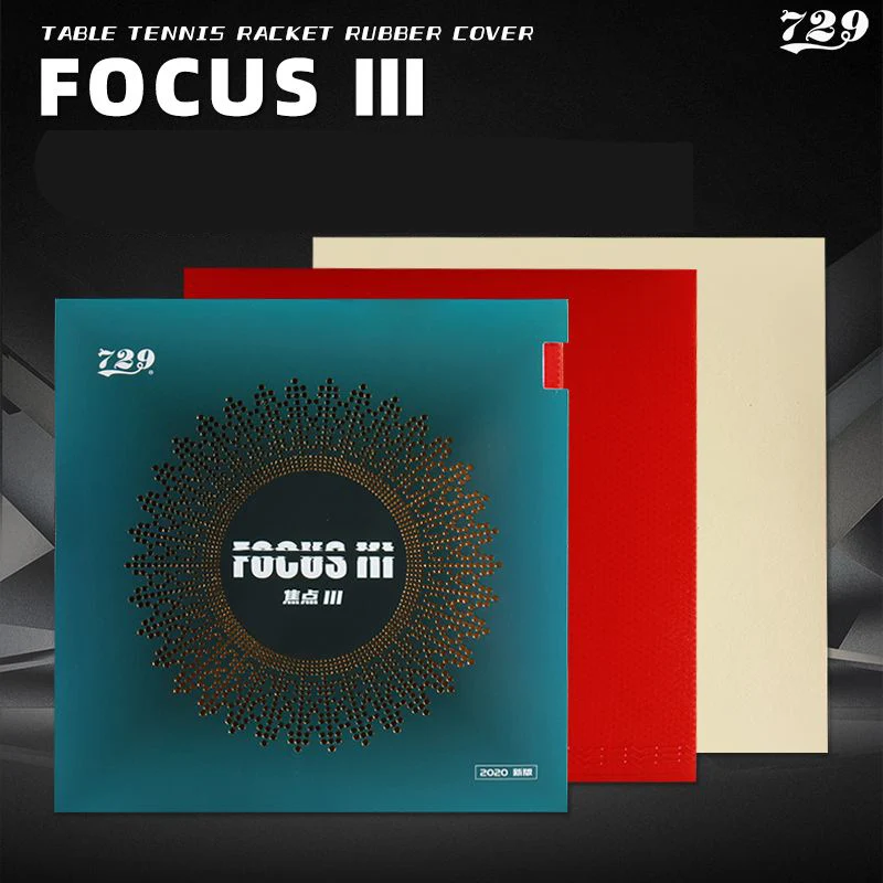 729 Friendship Focus 3 Table Tennis Rubber Pimples-in Ping Pong Rubber Professional for Attack and Loop Sticky Classic Rubber