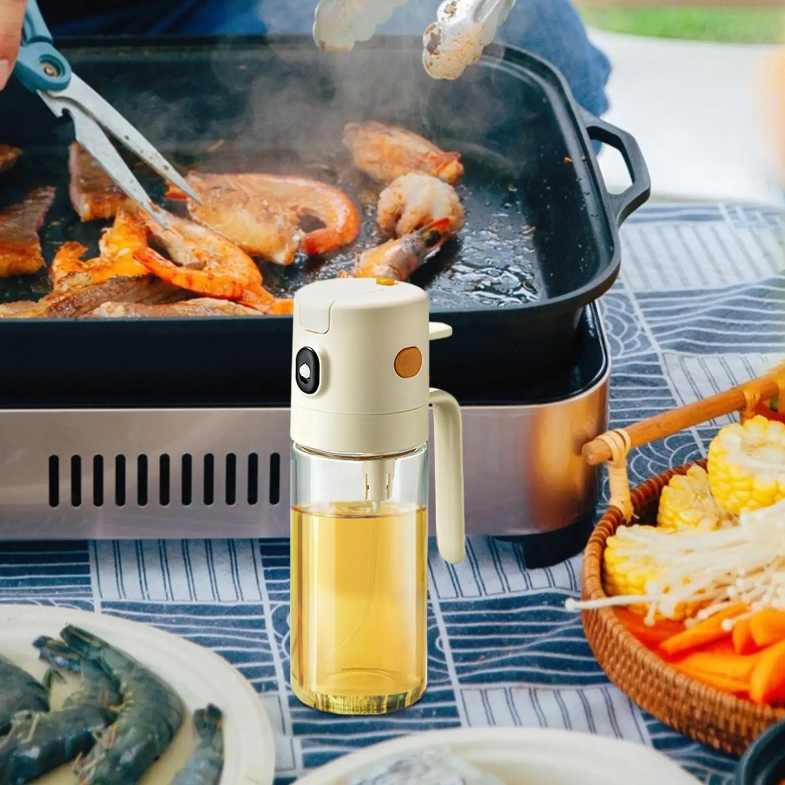 

Oil Spray Bottle 550ml Refillable Food Grade Container Kitchen Oil Sprayer for Vinegar Salad Sauce Baking Kitchen Gadgets Air