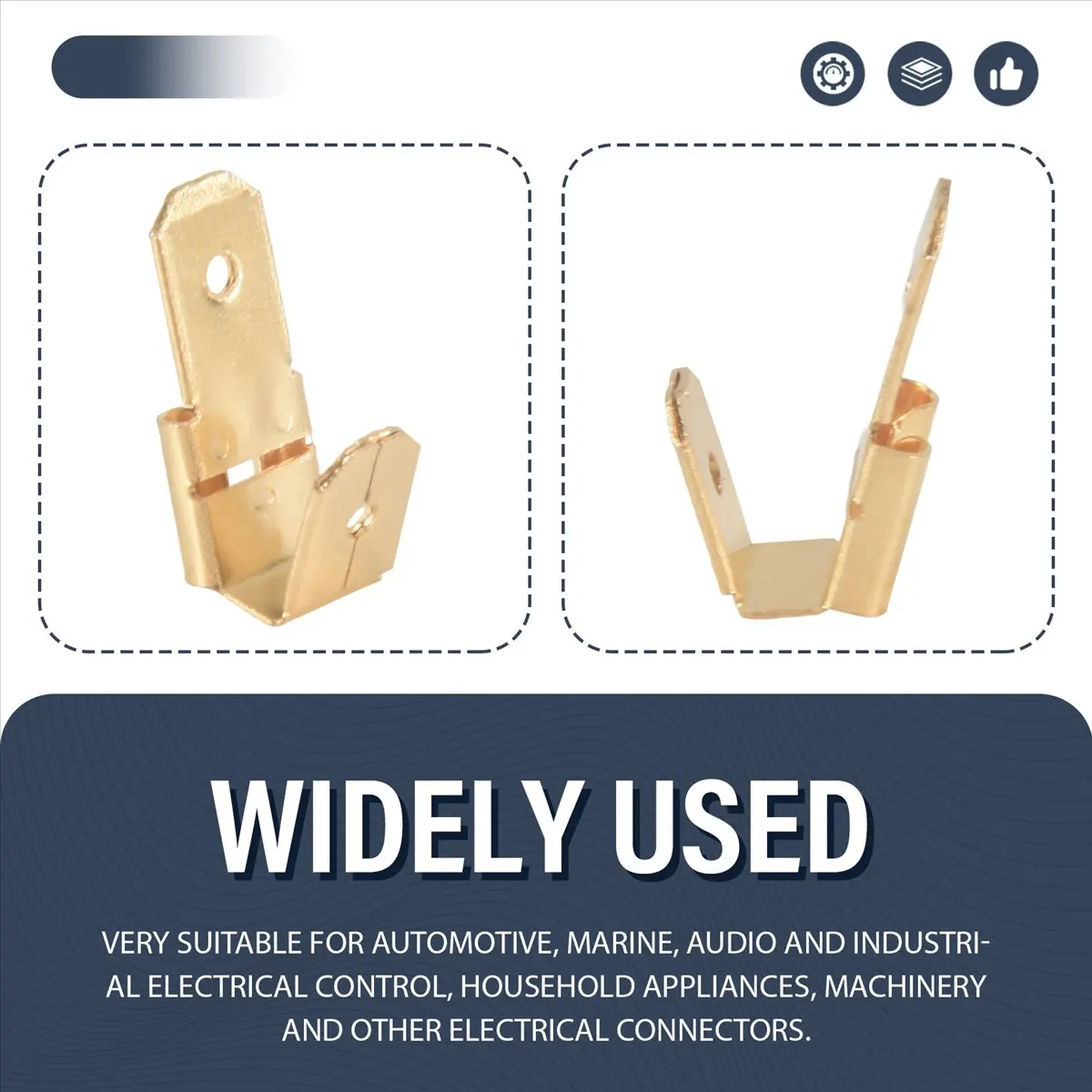 A2361FHOT]100Pcs Piggyback Spade Connectors,3 Way Adapter Dual Male to Single Female Terminals Crimp Terminals Assortment Kit