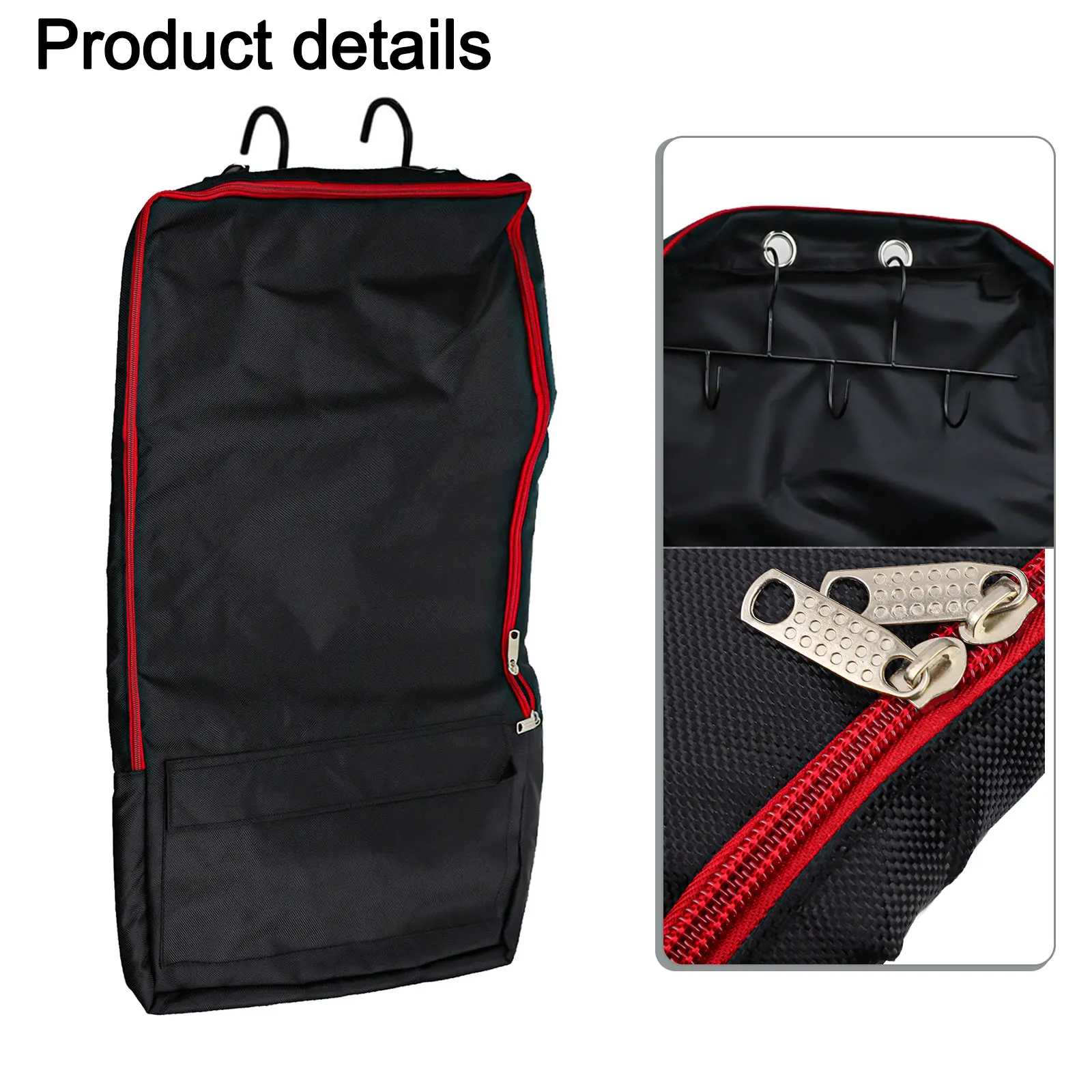 

3 Hook Rack Bridle Halter Bag Daily Riding Touch Fasteners Adjustable Straps Easy To Clean For Barn Storage 26*15*3in