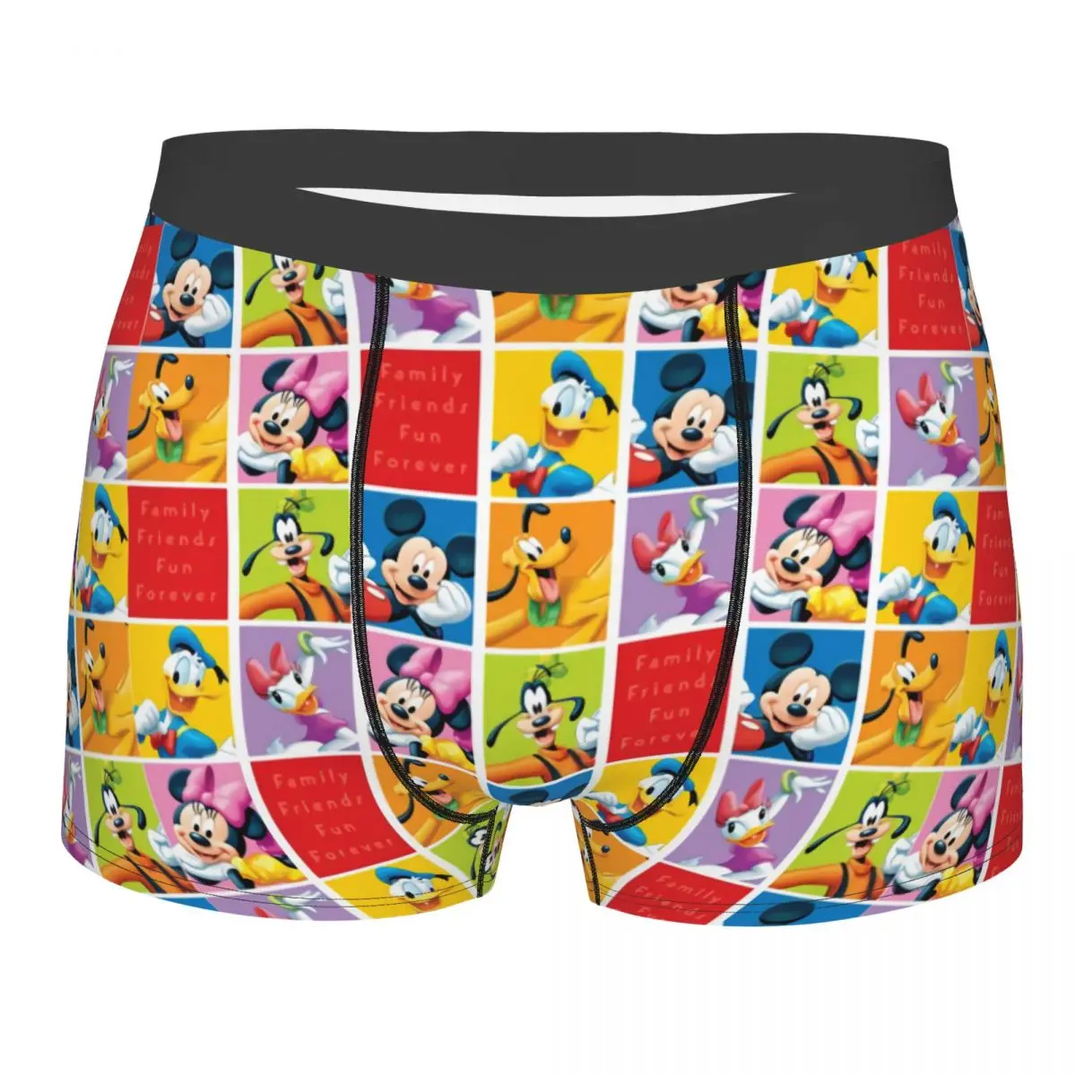 Custom Novelty Mickey Mouse Collage Anime Boxers Shorts Panties Male Underpants Breathable Briefs Underwear