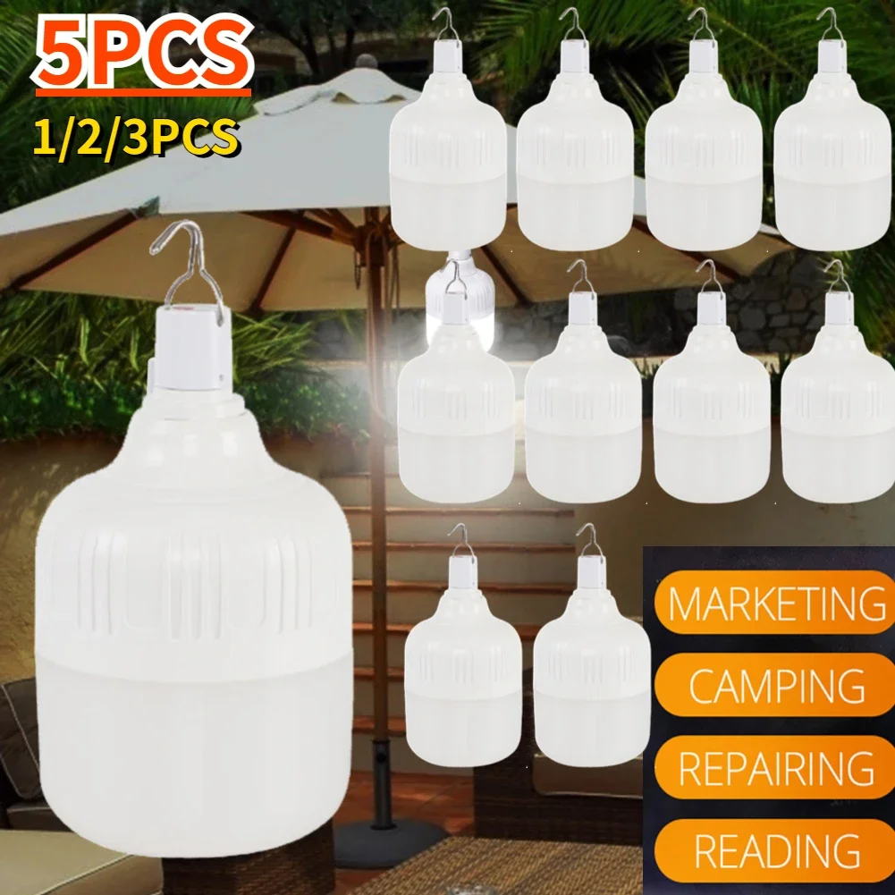 5/1PCS Led Camping Light Rechargeable Camping Gear Long Lasting Rechargeable Lamps Outdoor Lighting Supplies Lights Lantern