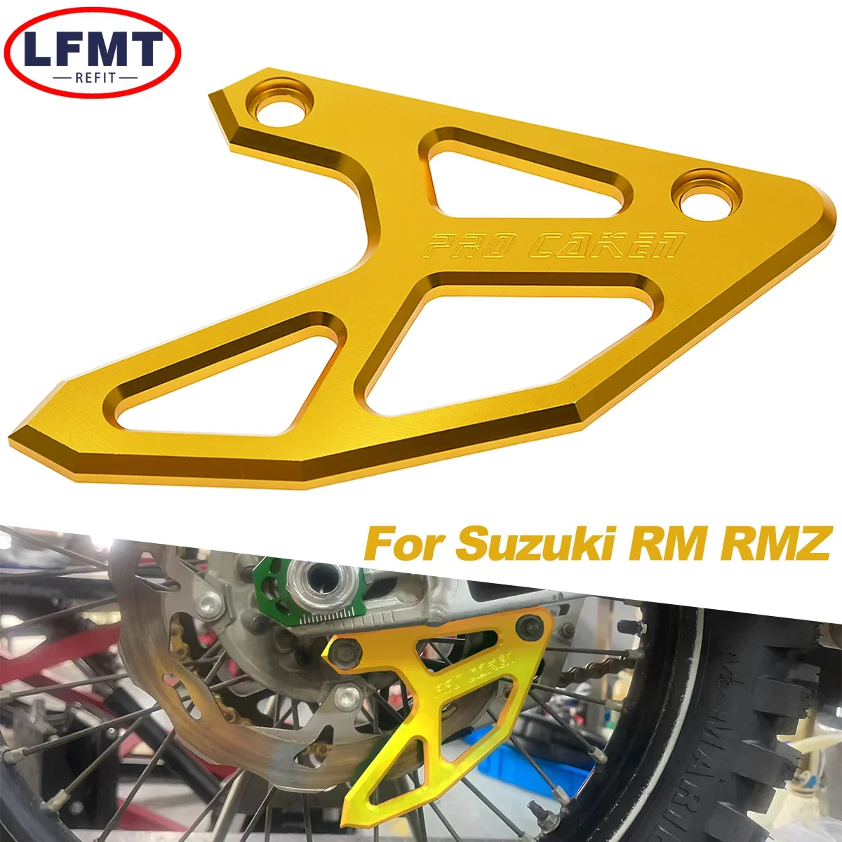 Für Suzuki RM RMZ 125 250 RM125 RM250 RMZ250 RMZ450 RMX450Z Motocross Zubehör Motorrad CNC Aluminium Hinterrad-Bremsscheibenschutz