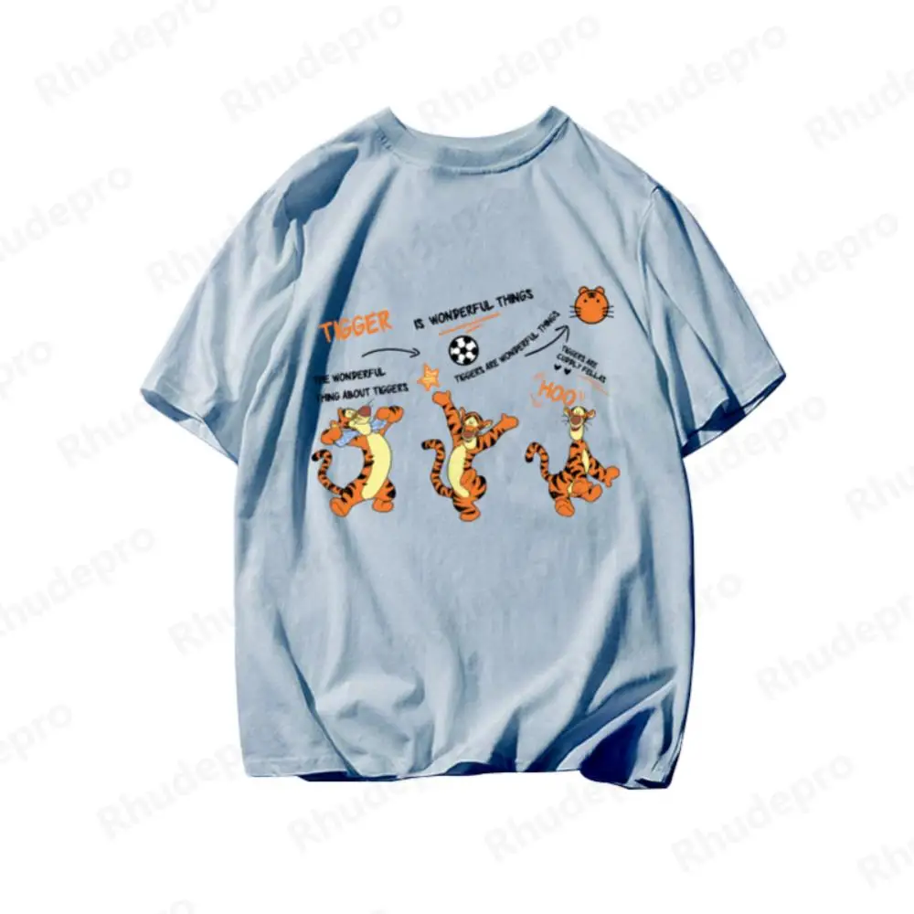 

Новинка Disney 2025 года, прыгающий тигр в стране чудес, крест, комиксы, узоры, 3D футболка с героями мультфильмов Диснея, Playeras Para Hombres