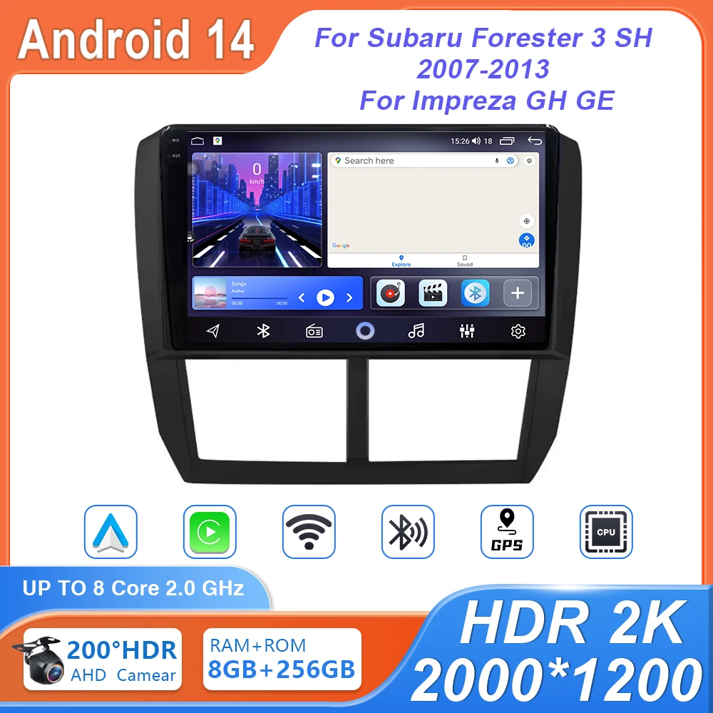 

Autoradio Android For Subaru Forester 3 SH 2007-2013 For Impreza GH GE Carplay navigazione multimedi Head Unit Screen DVD GPS