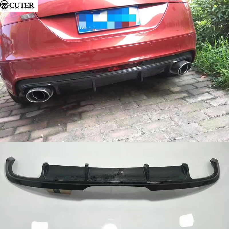 

Tt Tts Ttrs SLINE Carbon Fiber Rear Bumper Lip Diffuser for Audi Tt Tts Ttrs Car Body Kit 10-12