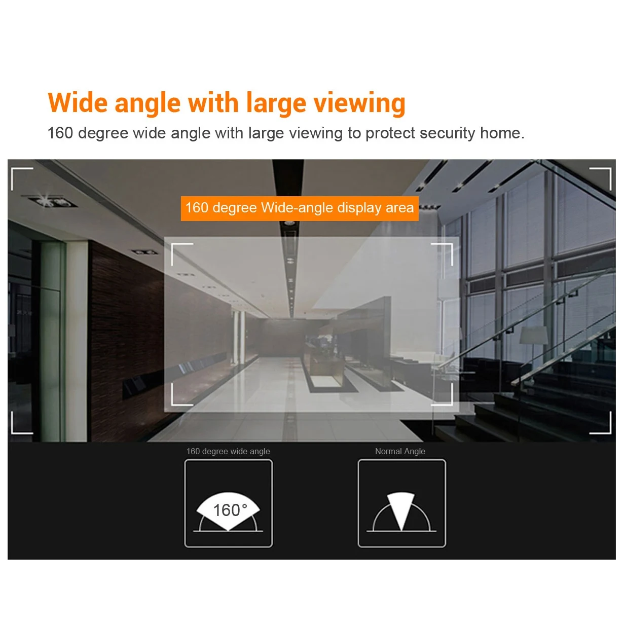 

A74E-Doorbell Camera 1080P Home Smart Doorbell Security Door Peephole Camera With 2.4-Inch High-Definition Screen Display