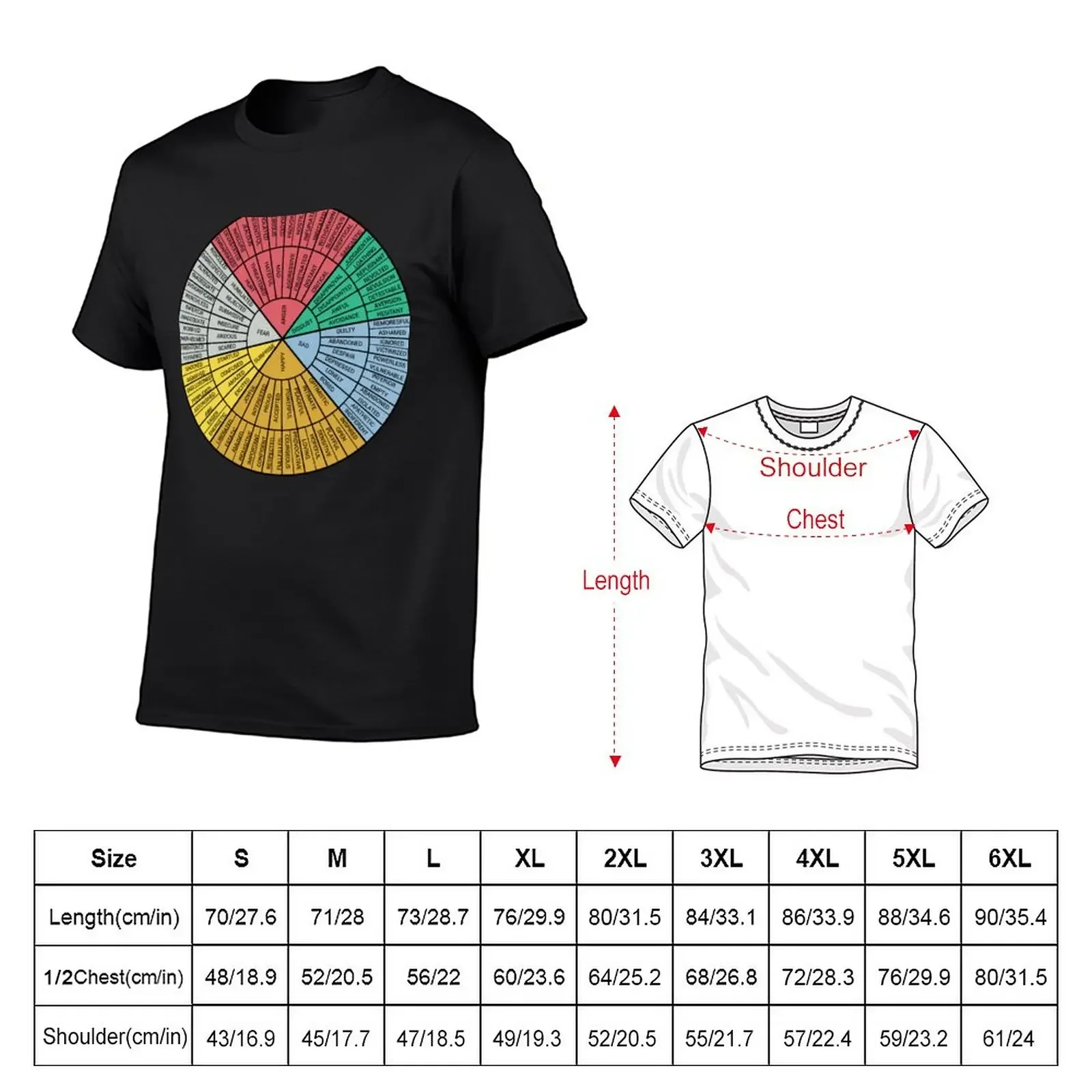 Wheel Of Emotions T-Shirt animal prinfor boys sublime anime mens t shirts