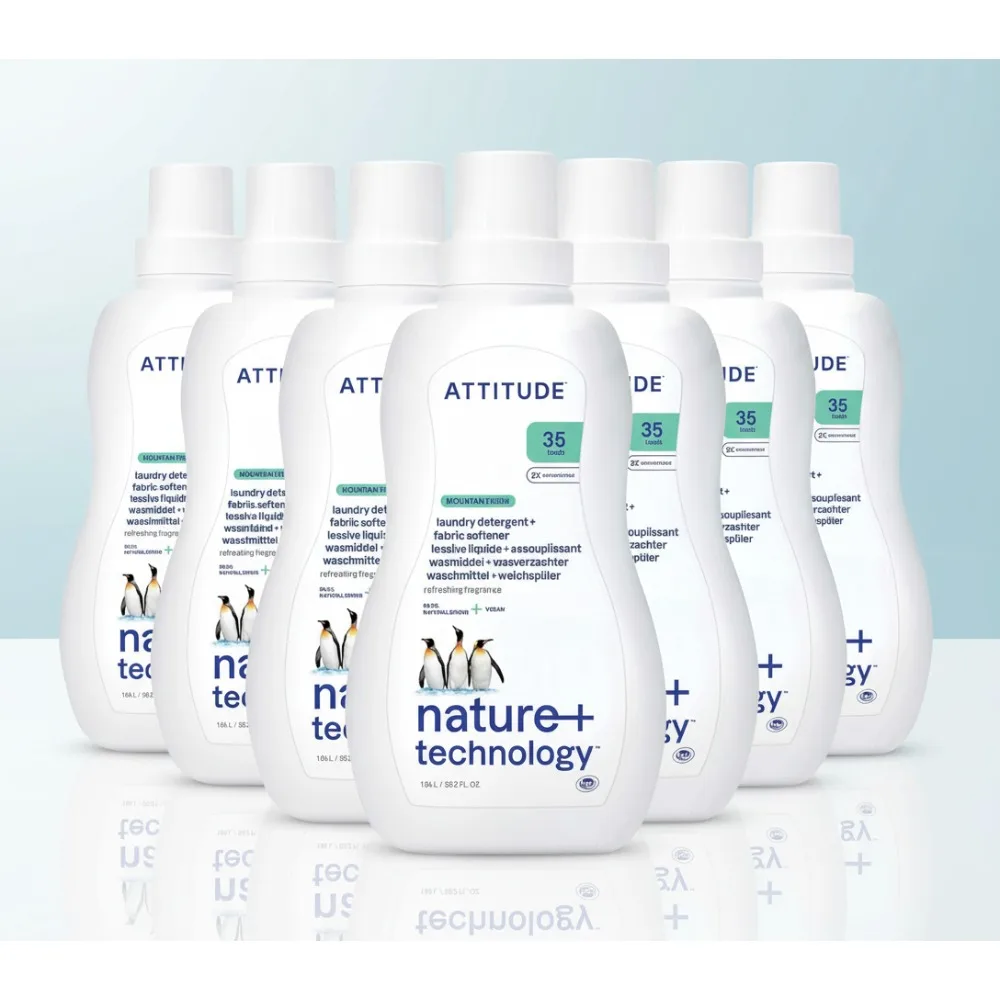 

2-in-1 Laundry Detergent & Fabric Softener, Plant-Based, HE Compatible, Vegan, 35 Loads, Fresh Scent