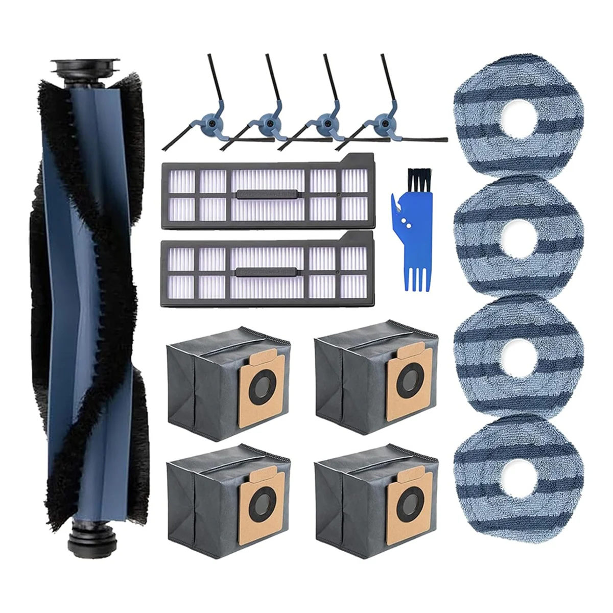 Vacuum Accessories Compatible for X10 Pro Omni Robot Vacuum Main Brush Side Brush Filter Mop Cloth Dust Bag