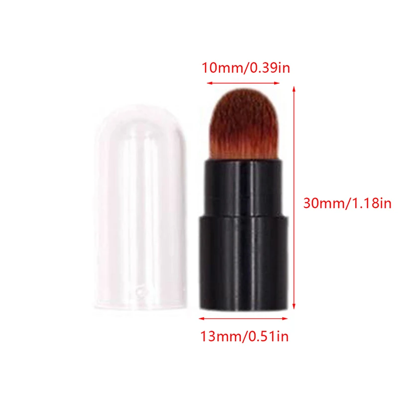 Mini pincel labial de silicone, corretivo angular, pincel de maquiagem, portátil, cabeça redonda, batom macio, corretivo, cosméticos